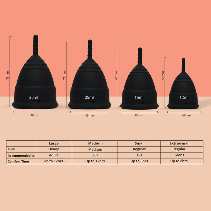 bbold Menstrual Cup – 12-Hour Leak-Free, Rash-Free Period Protection Available in 4 Sizes & 2 Colors