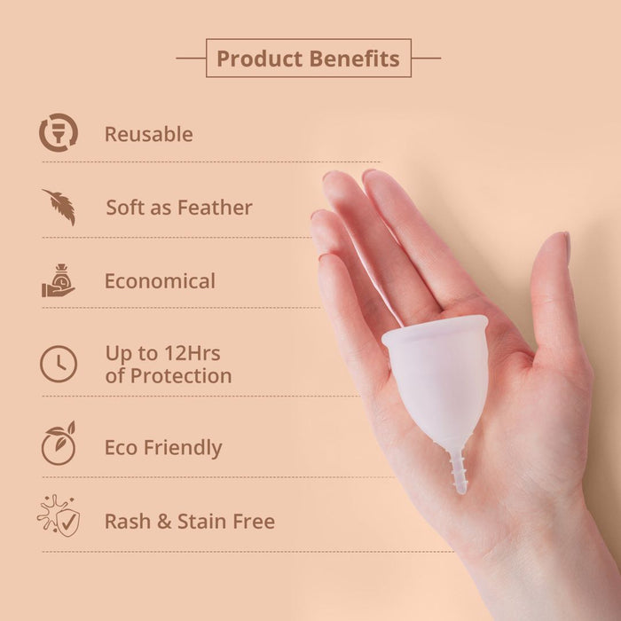 bbold Menstrual Cup – 12-Hour Leak-Free, Rash-Free Period Protection Available in 4 Sizes & 2 Colors