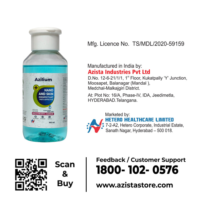 Azilium Hand and Skin Disinfectant Flip-top Sanitizer