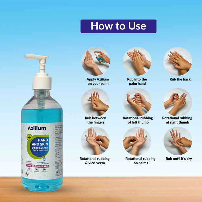 Azilium Hand and Skin Disinfectant Sanitizer Pump