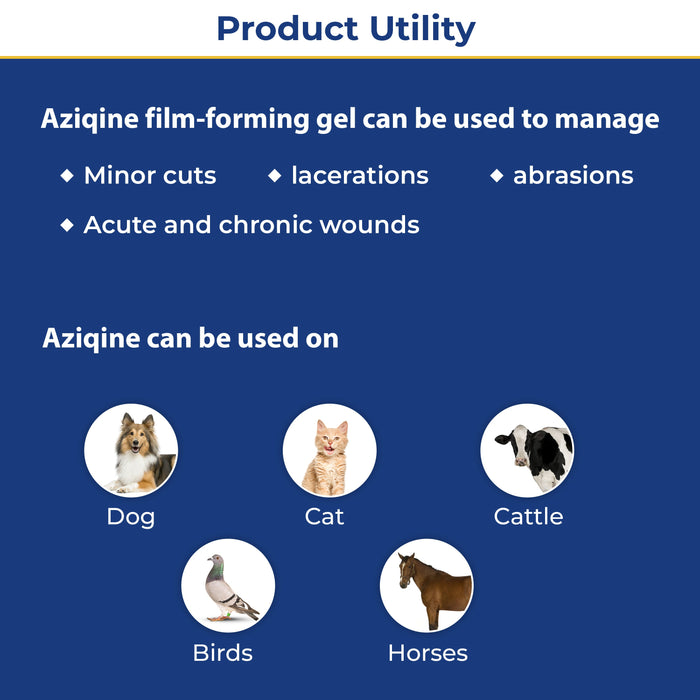 Aziqine Animal Wound and Dressing Film Forming Gel