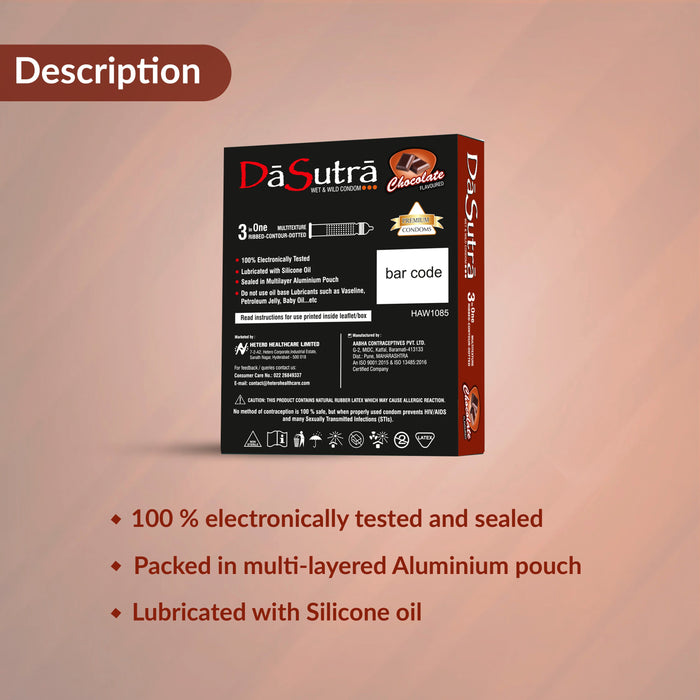 Dasutra Wet and Wild Condoms in 3 Flavors