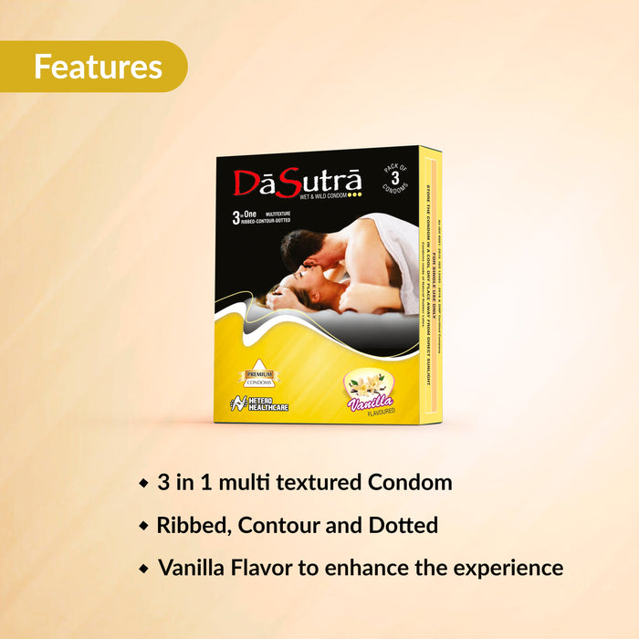 Dasutra Wet and Wild Condoms in 3 Flavors