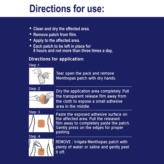 Menthopas - Topical Pain Relief Patches
