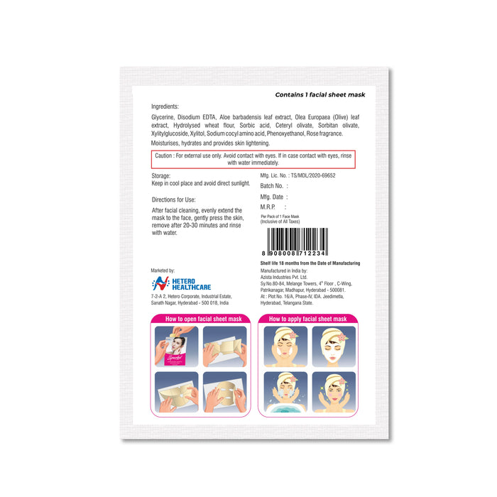 Sparkel - Hydrating  Skin Lightening Face Sheet Mask test
