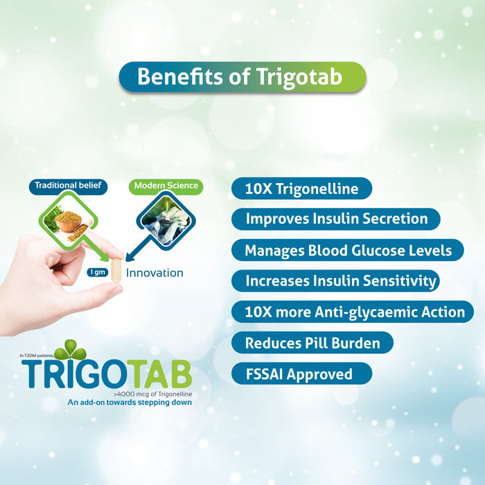 Trigotab Fenugreek Seed Extract Powder Tablets for Diabetes