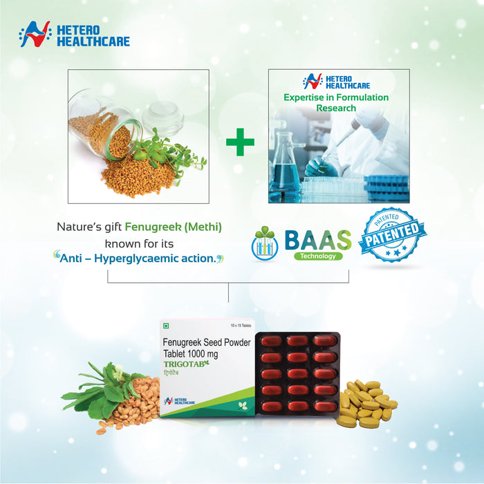 Trigotab Fenugreek Seed Extract Powder Tablets for Diabetes