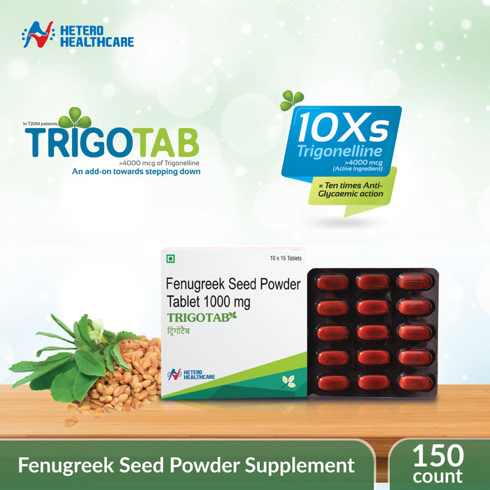 Trigotab Fenugreek Seed Extract Powder Tablets for Diabetes